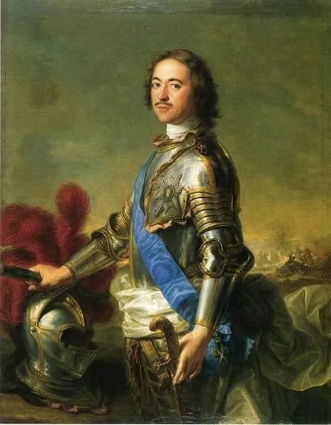 Jean-Marc Nattier (1685–1766)  Portrait of Tsar Peter I , 1717; oil on canvas; 142 × 112 cm (55.9 × 44.1 in); Residenz Museum, Munich 