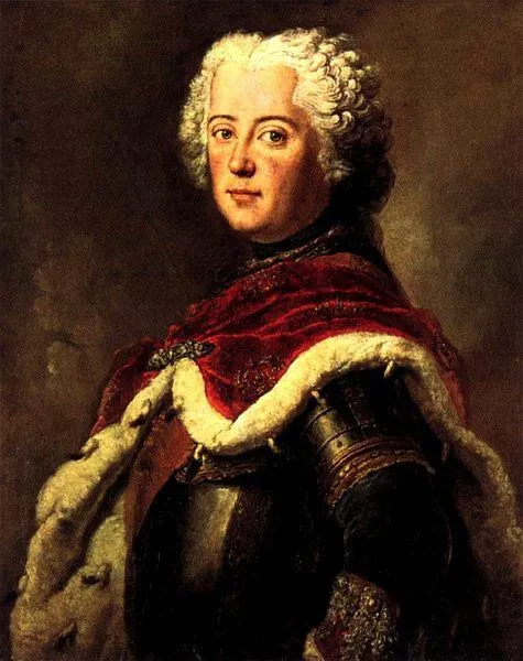 Antoine Pesne: Frederick the Great as Crown Prince (1739); oil on canvas, 78 cm (30.7 in) x 63 cm (24.8 in), Gemäldegalerie