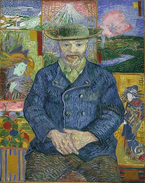 Vincent van Gogh: Portrait of Père Tanguy (1887) oil on canvas; 92 cm (36.2 ″) x 75 cm (29.5 ″); Musée Rodin