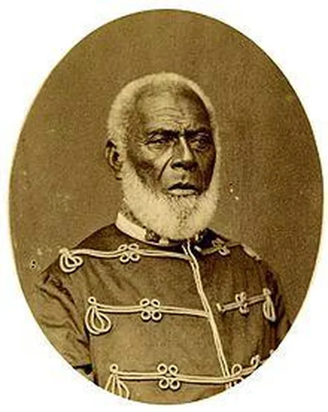 Portrait of George Tupou I, King of Tonga. This image is in an album of photographs representing imagery of Tonga belonging to James Edge-Partington. It is unknown whether Edge-Partington photographed these images himself or whether they have been photographed by different individuals. (c. 1880s), British Museum