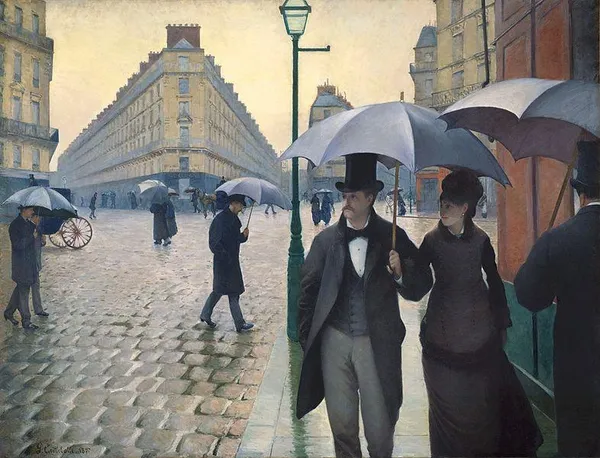 Gustave Caillebotte: Paris Street in Rainy Weather (1877) Art Institute of Chicago