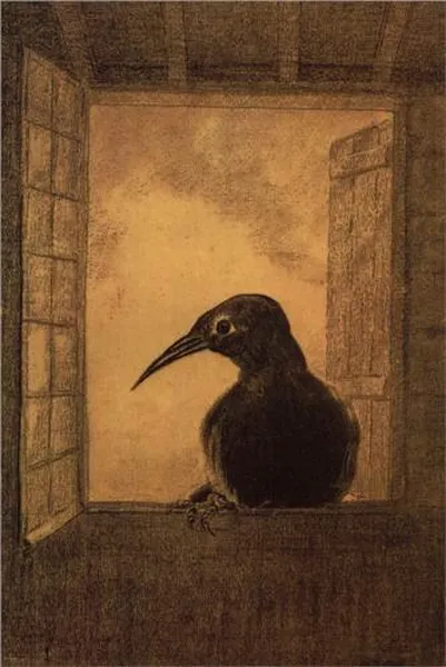 Odilon Redon: The Raven (1882) National Gallery of Canada, Ottawa, Canada 