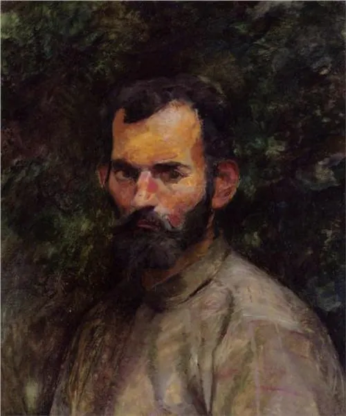 Henri de Toulouse-Lautrec: Man’s Head  (1883) oil on canvas; Private Collection 