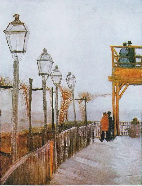 Vincent van Gogh: Terrace and Observation Deck at the Moulin de Blute-Fin, Montmartre (1886}