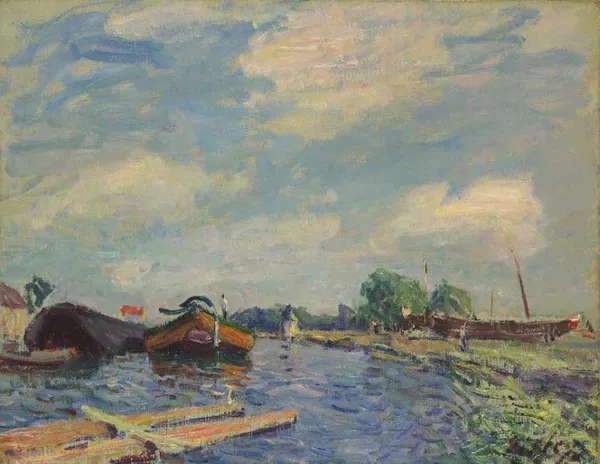Alfred Sisley: Canal at Saint-Mammes (1886 )