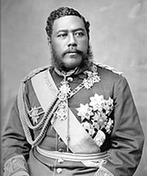 King David Kalākaua (c. 1882); Hawai'i State Archives image 