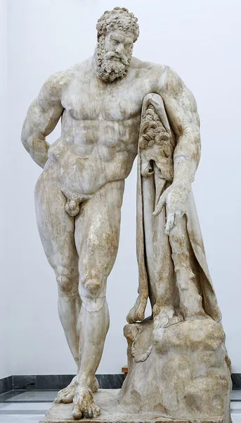 Farnese Hercules. Marble . Naples National Archaeological Museum. Photo by Marie-Lan Nguyen (2011).
