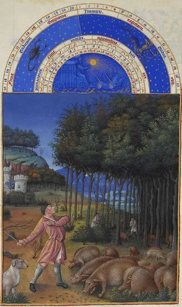 Jean Colmbe: Les Très Riches Heures du duc de Berry, November