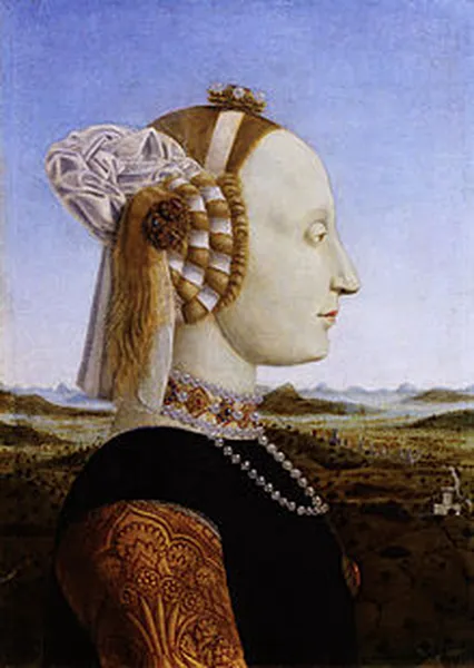 Battista Sforza, by Piero della Francesca, c. 1465–70; Uffizi Gallery, Florence