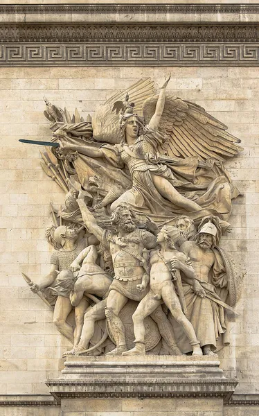 "The Departure of the volunteers of 1792" (a.k.a. La Marseillaise), sculpture by François Rude, Arc de Triomphe de l'Etoile, Paris, France. (Photo taken 2 May 2013, 17:02:31, by Jebulon)