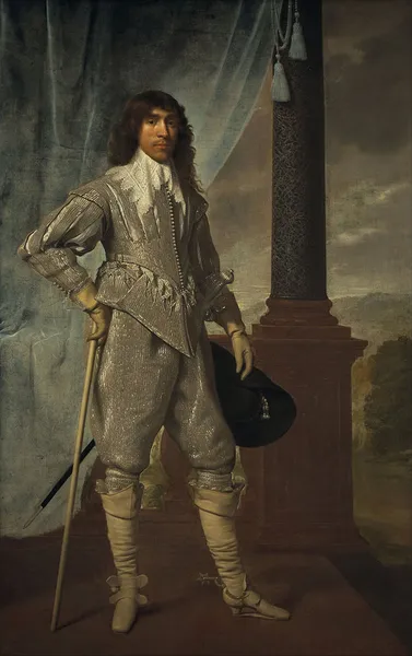 Daniël Mijtens: James Hamilton, 1st Duke of Hamilton (1629); oil on canvas; 2,210 mm (87.01 in) x 1,397 mm (55 in). Scottish National Gallery