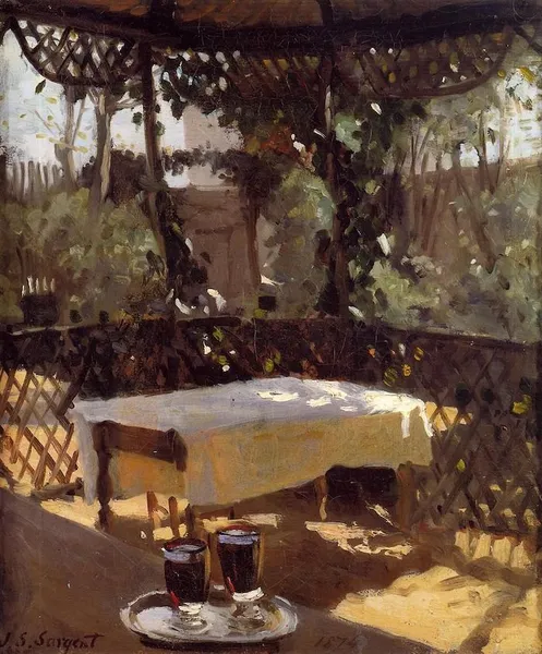 John Singer Sargent: Two Wine Glasses (1874), oil on canvas; 45.7 x 36.8 cm; Private Collection