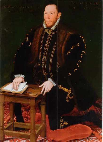 Steven van der Meulen: Thomas Percy, Earl of Northumberland (1566) Oil on panel, 123 by 89 cm., 48½ by 35 in. Sold at Sotheby's, London, in November 2007