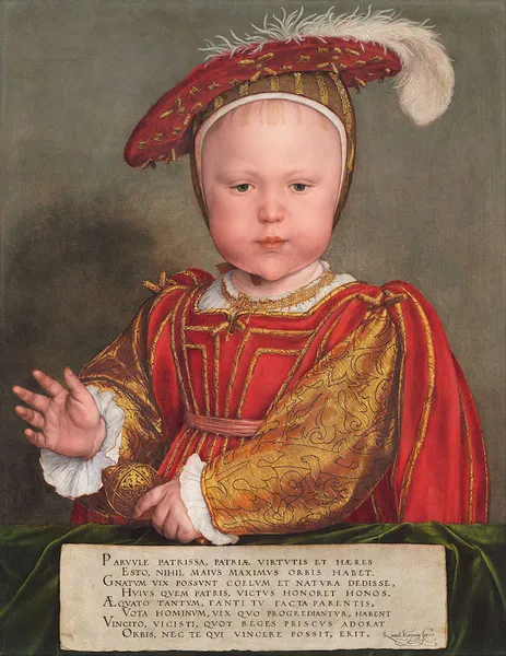 Portrait of Edward VI as a Child, c. 1538. Oil and tempera on oak, National Gallery of Art, Washington D. C.
