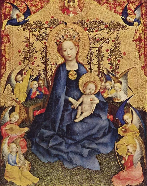 Stefan Lochner: Madonna in the Rose Bower (1448).