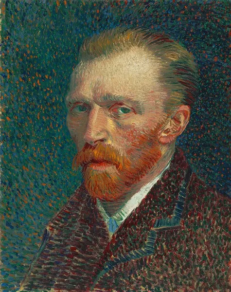 Vincent van Gogh: Self-Portrait (1887). Oil on artist's board, mounted on cradled panel English: Oil on artist's board, mounted on cradled panel 410 mm (16.14 ″) x 25 mm (12.79 ″). Art Institute of Ch