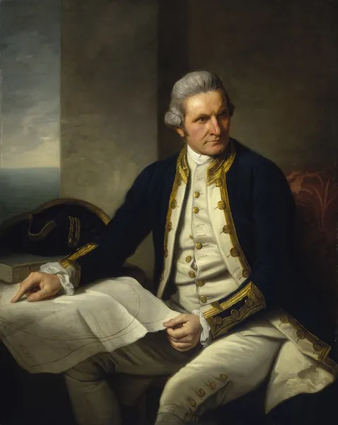 Artist 	 Nathaniel Dance-Holland: Captain James Cook.(1775-76) Oil on canvas; 127 × 101.6 cm (50 × 40 in). National Maritime Museum