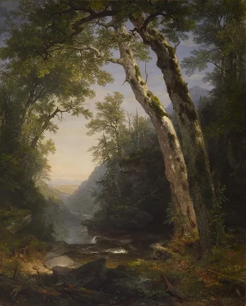 Asher B. Durand: The Catskills (1859) Oil on canvas; 158.8 cm (62.5") x 128.3 cm (50.5"); Walters Art Museum, Baltimore MD