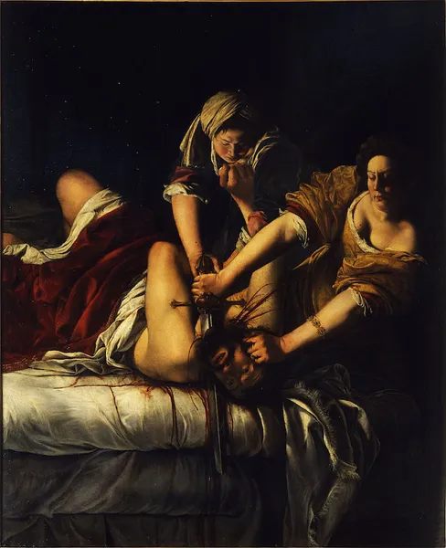 Artemisia Gentileschi: Judith Slaying Holofernes (1614-20) Oil on canvas, 199 x 162 cm Galleria degli Uffizi, Florence.