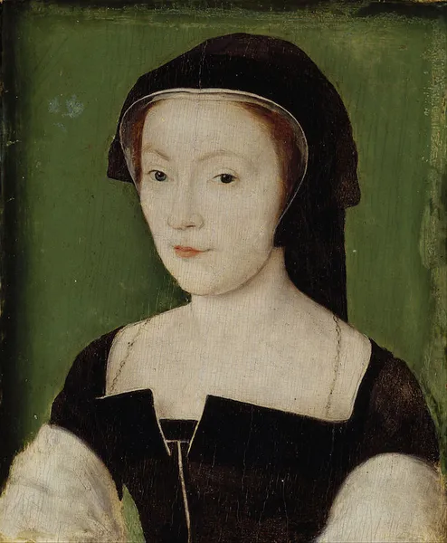 Attributed to Corneille de Lyon: Mary of Guise (circa 1537); oil on panel; 22 × 15.1 cm (8.7 × 5.9 in); Scottish National Portrait Gallery