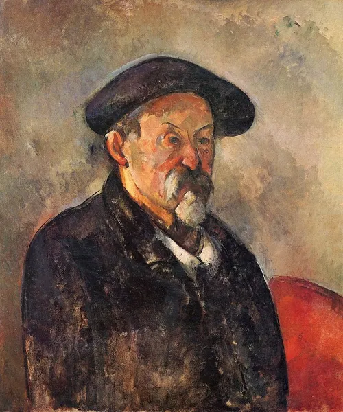Paul Cézanne: Self-Portrait with a Beret) between 1898 and 1900. Oil on canvas 63.5 cm (25 in) x 50.8 cm (20 in) Museum of Fine Arts, Boston