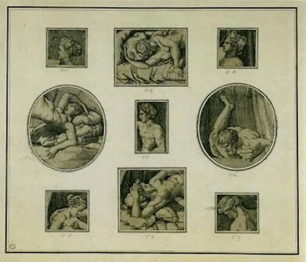 Surviving fragments of Raimondi's second edition of I Modi in the British Museum.
