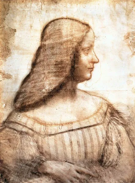 Portrait of Isabella d'Este by Leonardo da Vinci (1499-1500)