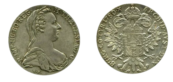 Maria Theresa thaler. London Mint (Hafner 63).