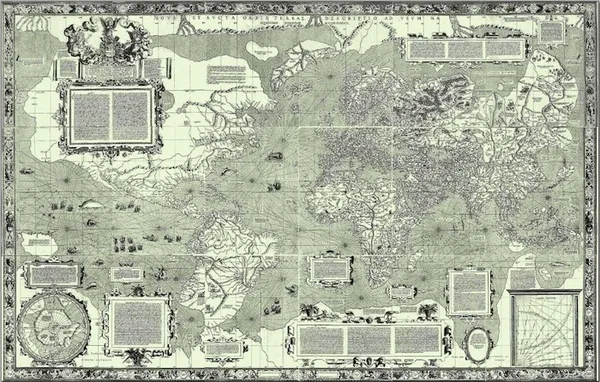 The 1569 Mercator map of the world.