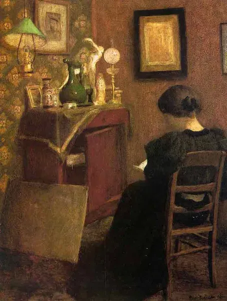 Henri Matisse, Woman Reading Woman Reading (La Liseuse), 1895, oil on board, 61.5 x 48 cm, Le Cateau-Cambrésis, Musée Matisse.