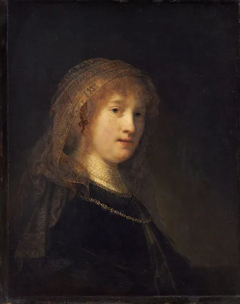 Rembrandt: Portrait of Saskia van Uylenburg, ca. 1635.