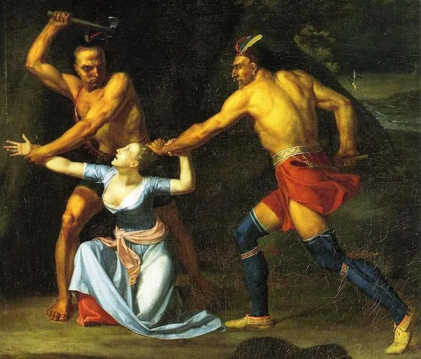 John Vanderlyn: The Death of Jane McCrea  (1804) ) Oil on canvas. Wadsworth Atheneum, Hartford, Connecticut.
