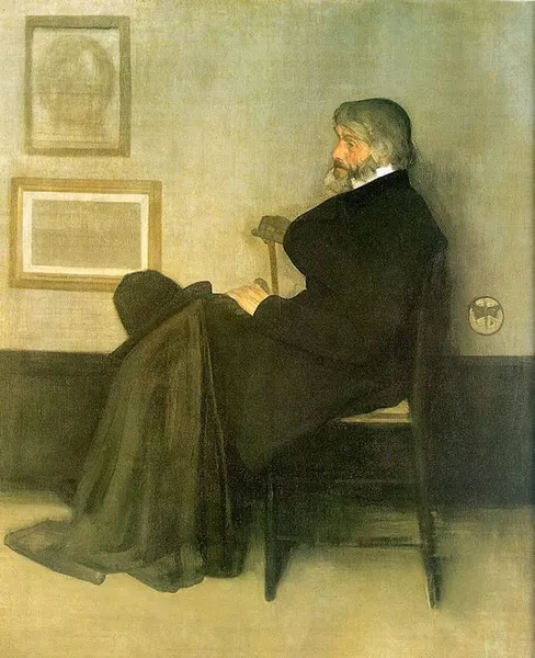 Arrangement in Grey and Black, No. 2: Portrait of Thomas Carlyle. James McNeill Whistler, 1872–3. Oil on canvas, 171 x 143.5 cm.