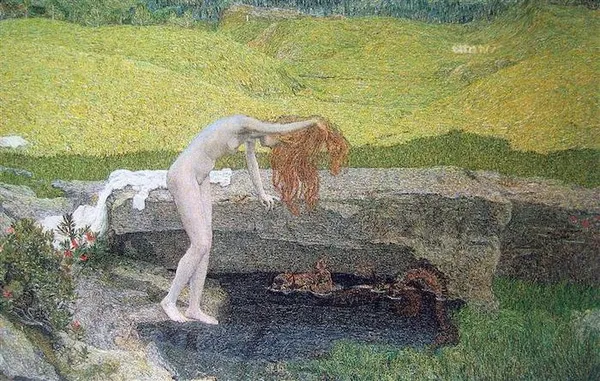 Giovanni Segantini: Vanity (1897); oil on canvas 126 x 78 cm