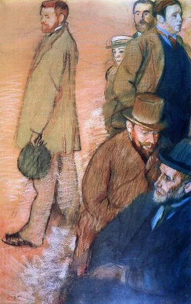 Edgar Degas: Six Friends of the Artist (1885) pastel, Rhode Island School of Design Museum of Art, Providence, Rhode Island, USA