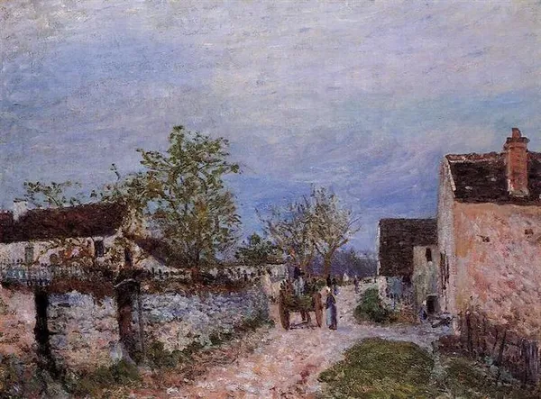 Alfred Sisley: Street in Veneux (1883) oil on canvas, 54 x 73 cm