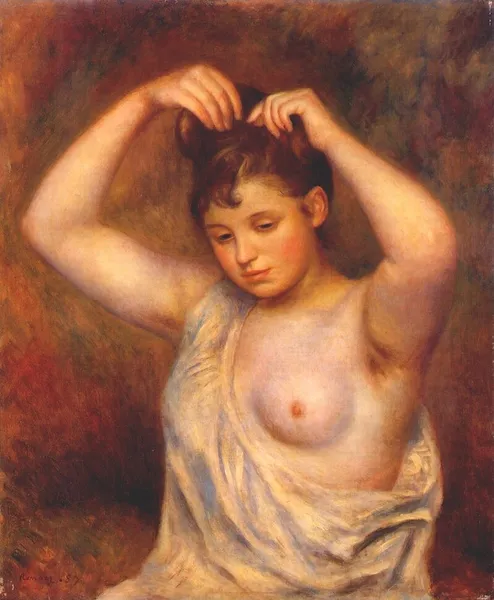 Pierre-Auguste Renoir: Woman Combing Her Hair (1887)